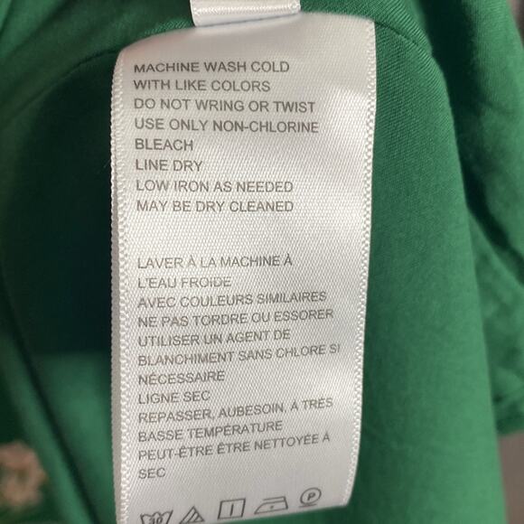 Urban Outfitters April Tie-Back Floral Green Midi Dress Women's Medium - Picture 6 of 8